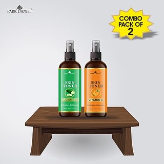                       PARK DANIEL Premium Cucumber & Vitamin C Skin Toner Combo Pack Of 2 Bottles Of 100ml (200ml) Men & Women Men & Women (200 ml)                                              