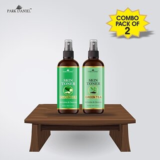                       PARK DANIEL Premium Cucumber & Green Tea Skiin Toner Combo Pack Of 2 Bottles Of 100ml (200ml) Men & Women Men & Women (200 ml)                                              