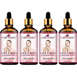                       PARK DANIEL Face and Body Skin Whitening Serum Uneven tone,Spot Removal Pack of 4(30 ml) Men & Women (120 ml)                                              