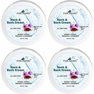 PARK DANIEL Neck & Back Brightening Cream - Tan Removal Skin Moisturize Pack of 4(100 grams) (400 g) PARK DANIEL Neck & Back Brightening Cream - Tan Removal Skin Moisturize Pack of 4(100 grams) (400 g)