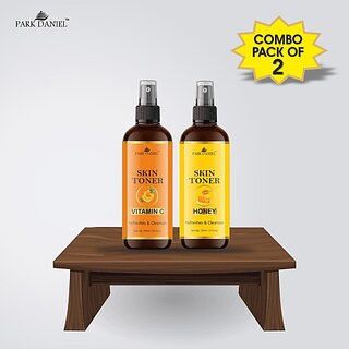                       PARK DANIEL Premium Vitamin C & Honey Skin Toner Combo Pack Of 2 Bottles Of 100ml (200ml) Men & Women Men & Women (200 ml)                                              