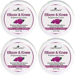                       PARK DANIEL Elbow & Knee Brightening Cream - Enrich with Kojic Acid Pack of 4(100 grams) (400 g)                                              