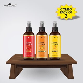 PARK DANIEL Premium Rose, Vitamin & Honey Skin Toner Combo Pack Of 3 Bottles Of 100ml (300ml) Men & Women Men & Women (300 ml) PARK DANIEL Premium Rose, Vitamin & Honey Skin Toner Combo Pack Of 3 Bottles Of 100ml (300ml) Men & Women Men & Women (300 ml)