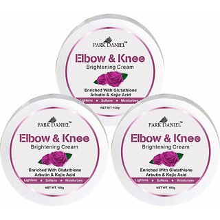                       PARK DANIEL Elbow & Knee Brightening Cream - Enrich with Kojic Acid Pack of 3(100 grams) (300 g)                                              