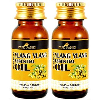                       PARK DANIEL Ylang Ylang Essential Oil-100 % Pure and Natural Combo pack of 2 bottles of 30 ml(60 ml) Hair Oil (60 ml)                                              