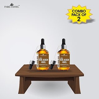                       PARK DANIEL 10X Beard Oil POWERFULL- For fast Beard Growth Combo pack of 2 Bottles of 30 ml(60 ml) Hair Oil (60 ml)                                              