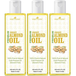 PARK DANIEL Premium Sweet Almond For Hair Growth Combo Pack 3 Bottle of 100 ml(300 ml) Hair Oil (300 ml) PARK DANIEL Premium Sweet Almond For Hair Growth Combo Pack 3 Bottle of 100 ml(300 ml) Hair Oil (300 ml)