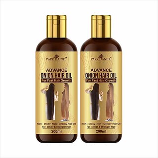 PARK DANIEL Advance Onion Hair Oil |For Reduces hairfall |for faster hair growth & complete nourishment suits all Hair types Hair Oil For Regrowth Pack Of 2 200ml(400ml) Hair Oil (400 ml) PARK DANIEL Advance Onion Hair Oil |For Reduces hairfall |for faster hair growth & complete nourishment suits all Hair types Hair Oil For Regrowth Pack Of 2 200ml(400ml) Hair Oil (400 ml)