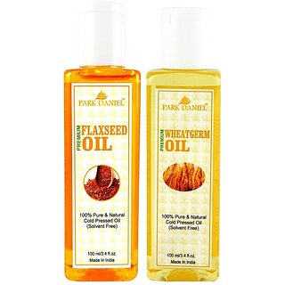                       PARK DANIEL Premium Flaxseed oil and Wheatgerm oil combo of 2 bottles of 100 ml (200ml) Hair Oil (200 ml)                                              