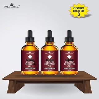 PARK DANIEL Red Onion Beard Growth Oil- For Beard Growth, Style & Shine Combo pack of 3 bottles of 30 ml(90 ml) Hair Oil (90 ml) PARK DANIEL Red Onion Beard Growth Oil- For Beard Growth, Style & Shine Combo pack of 3 bottles of 30 ml(90 ml) Hair Oil (90 ml)