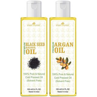 PARK DANIEL Premium Argan oil and Blackseed oil combo of 2 bottles of 100 ml (200ml) Hair Oil (200 ml) PARK DANIEL Premium Argan oil and Blackseed oil combo of 2 bottles of 100 ml (200ml) Hair Oil (200 ml)