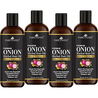                       PARK DANIEL Premium Onion Herbal Hair Oil - For Hair Growth Combo Pack of 4 bottle of 60 ml(240 ml) Hair Oil (240 ml)                                              