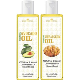 PARK DANIEL Pure Cold Pressed Avocado oil and Wheatgerm oil Combo pack of 2 bottles of 100 ml(200 ml) Hair Oil (200 ml) PARK DANIEL Pure Cold Pressed Avocado oil and Wheatgerm oil Combo pack of 2 bottles of 100 ml(200 ml) Hair Oil (200 ml)