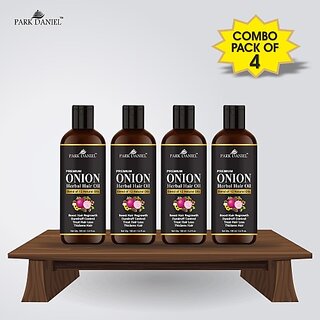 PARK DANIEL Premium Onion Herbal Hair Oil - For Hair Growth Combo Pack of 4 bottle of 100 ml(400 ml) Hair Oil (400 ml) PARK DANIEL Premium Onion Herbal Hair Oil - For Hair Growth Combo Pack of 4 bottle of 100 ml(400 ml) Hair Oil (400 ml)