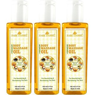                       PARK DANIEL Premium Body Massage oil combo of 3 bottles of 100 ml (300 ml) Hair Oil (300 ml)                                              