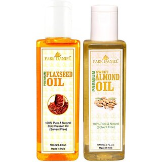 PARK DANIEL Premium Flaxseed oil and Almond oil combo of 2 bottles of 100 ml (200ml) Hair Oil (200 ml) PARK DANIEL Premium Flaxseed oil and Almond oil combo of 2 bottles of 100 ml (200ml) Hair Oil (200 ml)