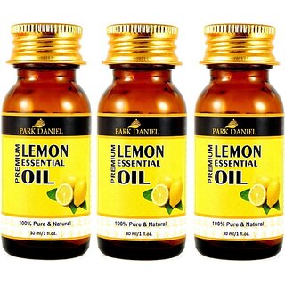                       PARK DANIEL Pure and Natural Lemon Essential oil Combo pack of 3 Bottles of 30 ml(90 ml) Hair Oil (90 ml)                                              