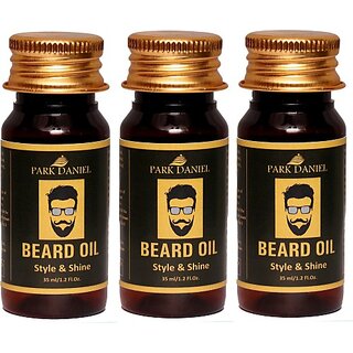 PARK DANIEL Beard Oil for Beard hair Growth Combo pack of 3 No.35 ml(105 ml) Hair Oil (105 g) PARK DANIEL Beard Oil for Beard hair Growth Combo pack of 3 No.35 ml(105 ml) Hair Oil (105 g)