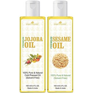 PARK DANIEL Organic Jojoba oil and Sesame oil combo pack of 2 bottles of 100 ml(200 ml) Hair Oil (200 ml) PARK DANIEL Organic Jojoba oil and Sesame oil combo pack of 2 bottles of 100 ml(200 ml) Hair Oil (200 ml)