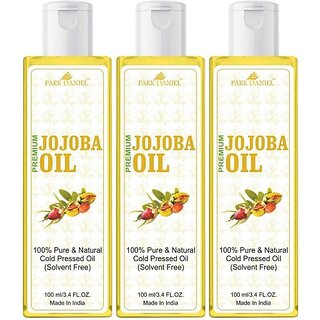                       PARK DANIEL Organic Jojoba oil combo pack of 3 bottles of 100 ml(300 ml) Hair Oil (300 ml)                                              