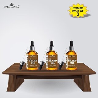 PARK DANIEL 10X Beard Oil POWERFULL- For fast Beard Growth Combo pack of 3 Bottles of 30 ml(90 ml) Hair Oil (90 ml) PARK DANIEL 10X Beard Oil POWERFULL- For fast Beard Growth Combo pack of 3 Bottles of 30 ml(90 ml) Hair Oil (90 ml)