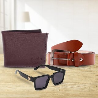                       29K Sunglass, Wallet and Belt Combo (Designs : 1252-1207-2024)                                              
