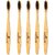 PARK DANIEL Natural Bamboo Wooden ECO Friendly Charcoal Toothbrush with Soft Medium Bristles(05 Pcs.) Medium Toothbrush (5 Toothbrushes)