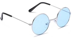 29K Unisex Round Blue/Silver Frame Sunglasses (Pack of 1)