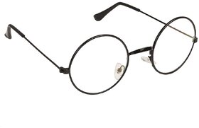 29K Unisex Round Transparent/Black Frame Sunglasses (Pack of 1)