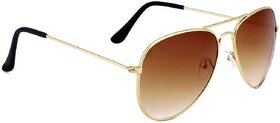 29K Gold Brown Aviator Sunglasses