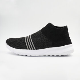 Mens Black Shark Design Sneakers