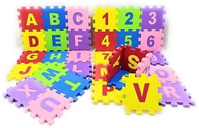 Thriftkart Puzzle Foam Mat Learning Educational Alphabet Numbers Floor Mat for Kids (36 Pc) (36 Pieces)