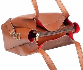 29K Bib Plain Handbag Brown