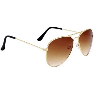                       29K Gold Brown Aviator Sunglasses                                              