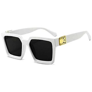 29k White Rectangular Chip Sunglasses Indian