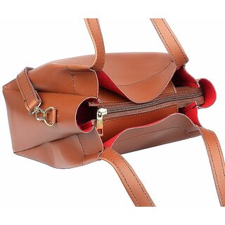 29K Bib Plain Handbag Brown