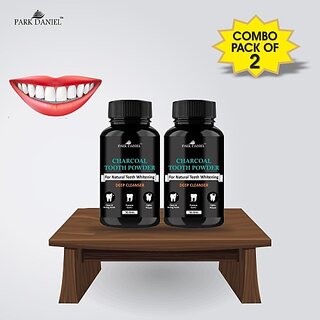 PARK DANIEL Coconut Shell Charcoal Teeth Whitening Powder -Naturally Whiten Teeth, Removes Stains & Removes Bad Breath(ENAMEL Safe & Suitable for Sensitive teeth) Combo pack of 2 Bottles of 50 gms(100 gms) (100, Pack of 2) PARK DANIEL Coconut Shell Charcoal Teeth Whitening Powder -Naturally Whiten Teeth, Removes Stains & Removes Bad Breath(ENAMEL Safe & Suitable for Sensitive teeth) Combo pack of 2 Bottles of 50 gms(100 gms) (100, Pack of 2)
