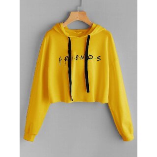 Vivient Women Yellow Friends Printed Sweatshirt