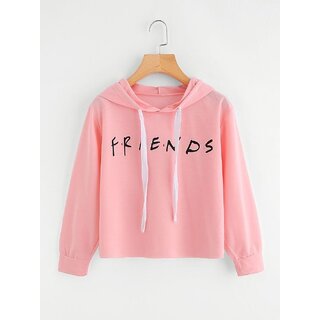 Vivient Women Pink Friends Printed Sweatshirt