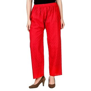                       29K Pack of 1 Red Cotton Palazzo - (ME-CP-RED-001)                                              