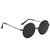 29K Unisex Round Black/Black Frame Sunglasses (Pack of 1)