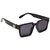 29K Unisex Black Rectangular Chip Sunglasses (Indian)