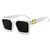 29k White Rectangular Chip Sunglasses Indian