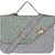 Women Grey And Green Regular Use PU Sling Bag With Adjustable Strap