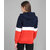 Vivient Women Navy White Red Color Block Sweatshirt