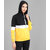 Vivient Women Black White Yellow Color Block Sweatshirt