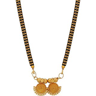 SILVER SHINE Stylish Gold Plated Necklace Mangalsutra For Women Jewellery Alloy Mangalsutra