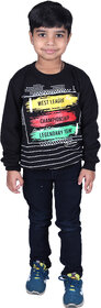 Kid Kupboard Sweatshirt For Boy's  Girl's (6-7 Years, Black, Winter Wear)