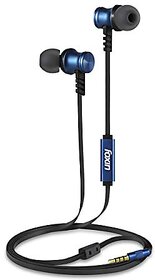 Foxin in-Ear Sweat-Proof Wired Earphones with 10mm Bigg Bass Driver in-line Mic Noise Cancelling Headset with 1.2m Tangle-Free Cable for iOS and Android Smartphones (M2-Black-Blue)