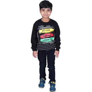                       Kid Kupboard Sweatshirt For Boy's  Girl's (6-7 Years, Black, Winter Wear)                                              